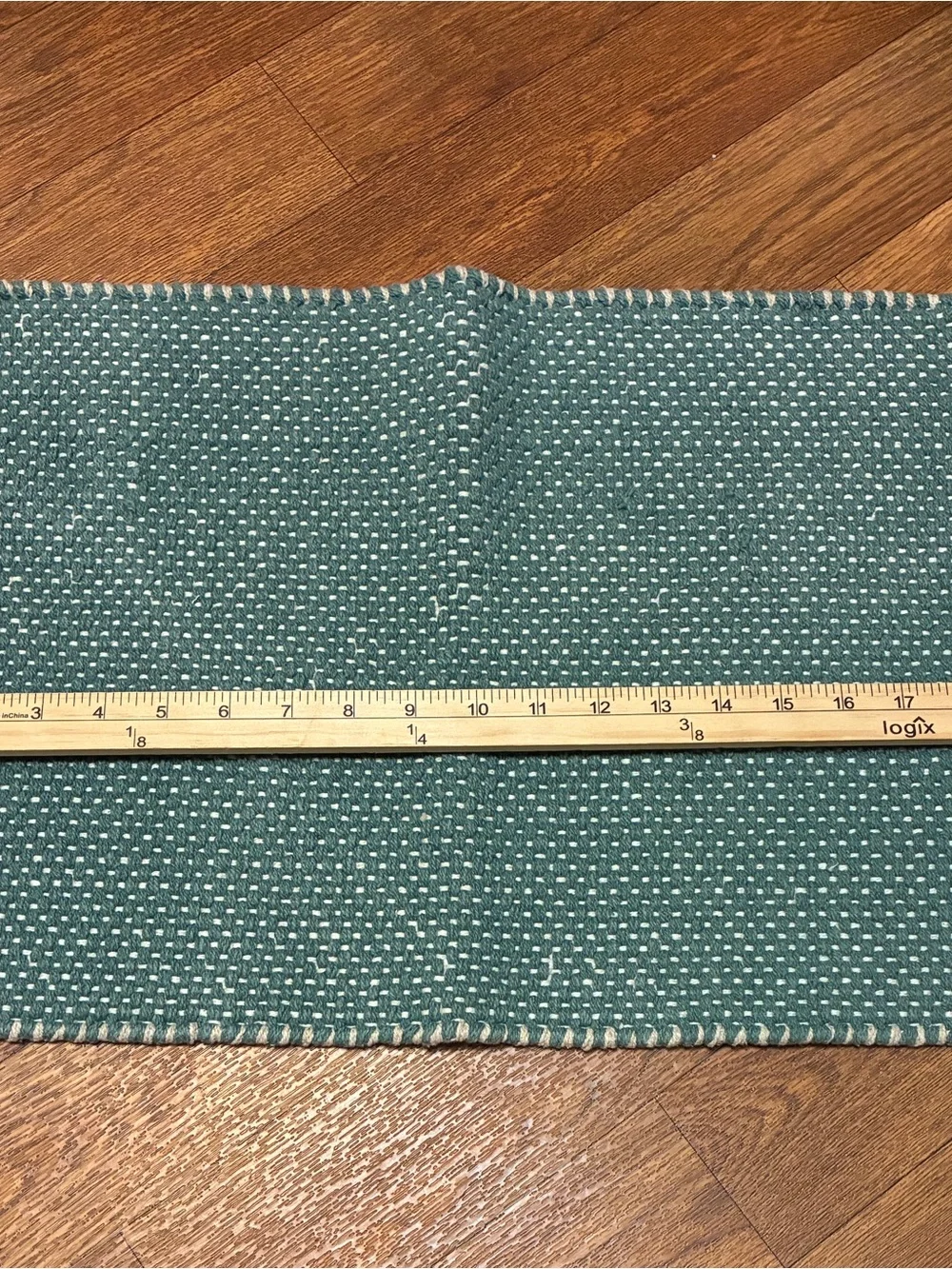 4 Teal Woven Cotton Placemats with Fringe Set of 4
